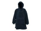 Unique Living Teddy Oversized Hoodie - Dark Blue