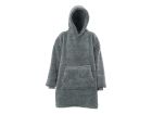 Unique Living Teddy Oversized Hoodie - Dark Grey