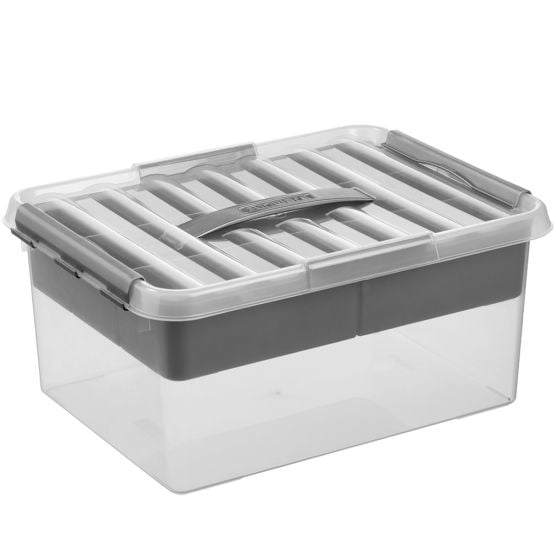 Sunware Q-line 15 Liter Aufbewahrungsbox mit Einsatz -Metall