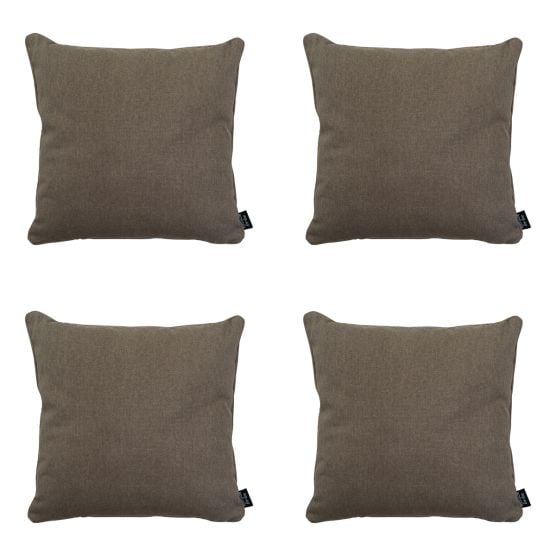 Madison Taupe Canvas Eco+ Dekokissen - 4er-Set