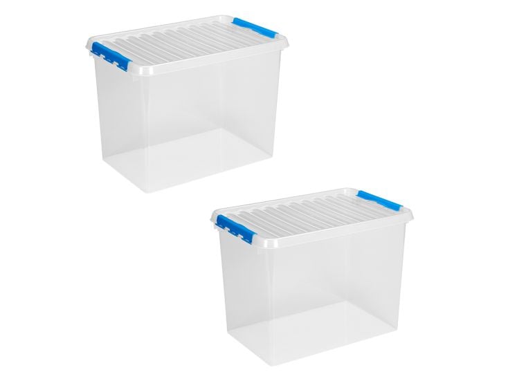 Sunware Q-line 72 Liter Set von 2 Aufbewahrungsbox - Blue