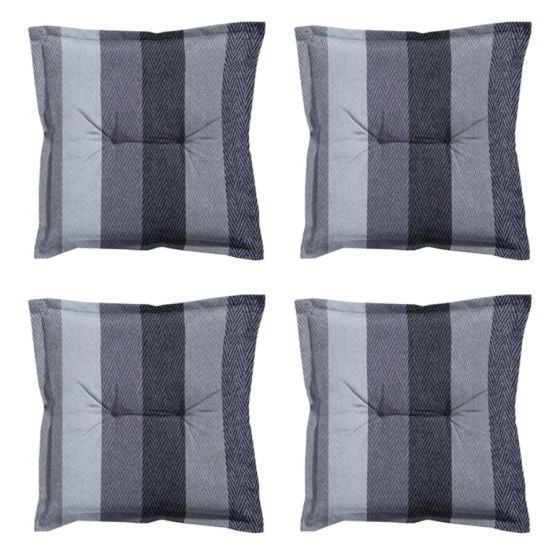 Madison - Sitzkissen Victoria grau - ca. 50x50 cm - 4er-Set