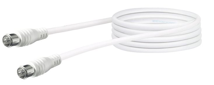 Schwaiger KVCQ30 3 Meter Weißes Koaxialkabel mit Schnellkupplung