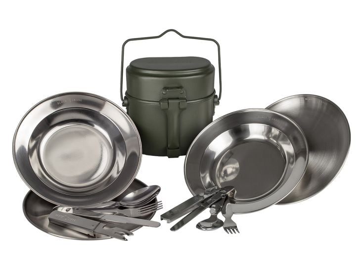 Black Snake 13-teiliges Edelstahl Campingkochgeschirr Set