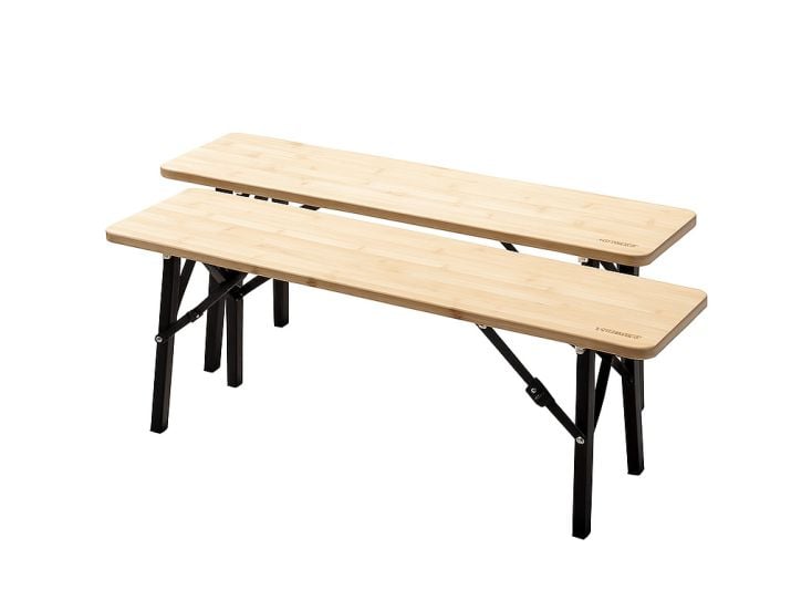 Evebase Bambus Camping Bank - Set von 2