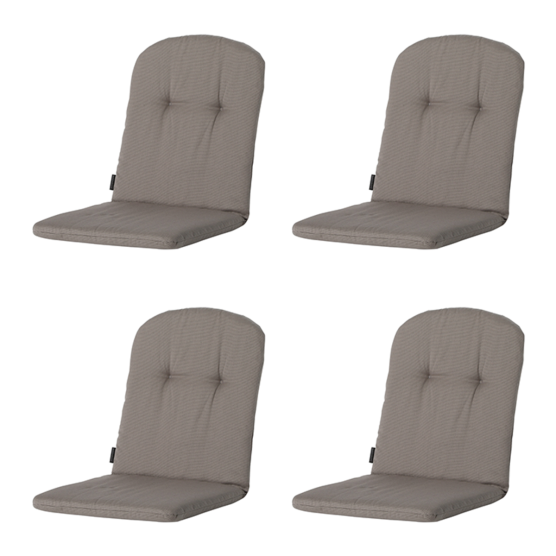 Madison Rib Liver Bucket Sitzkissen - 4er Set