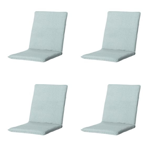 Stapelbare Stuhlkissen Madison Naples in Azurblau – 4er-Set
