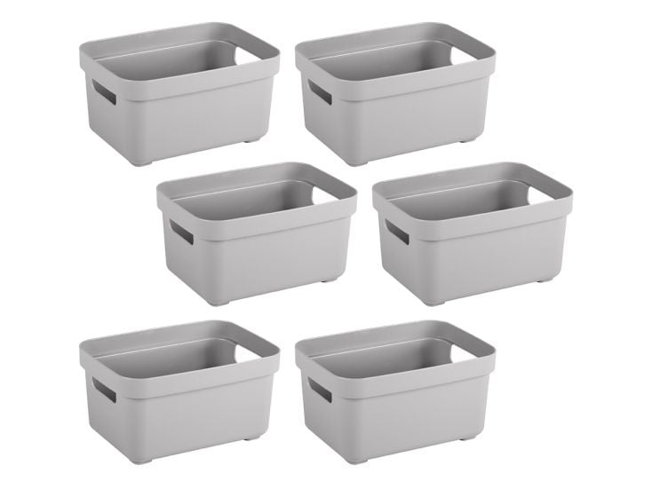 Sunware Sigma Home 2,5 liter Set von 6 Lagerbox - Grey