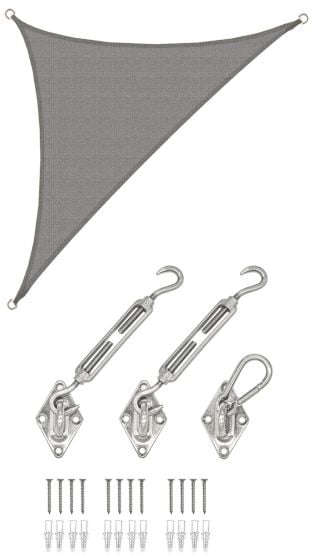 AMANKA 3 x 3 x 4,2 atmungsaktives UV Sonnensegel - Grey