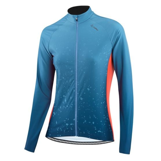Löffler Dirt blaues Damen Langarm-Radtrikot