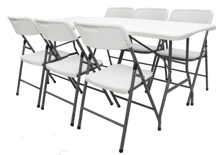 AMANKA 180x70 Gartentisch mit 6 Stühlen
