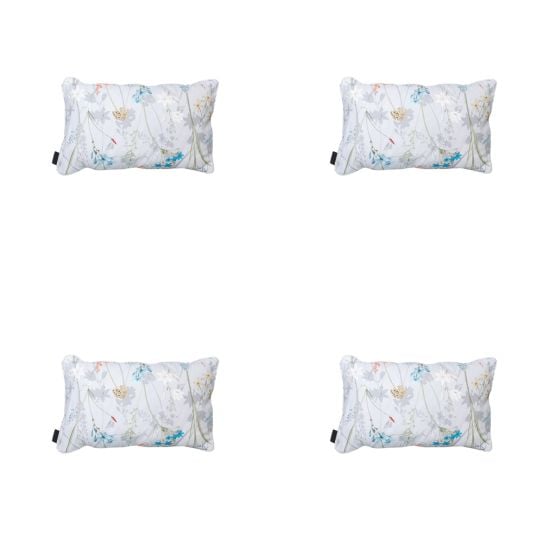 Madison Donna Azurblaues Canvas Eco+ Dekokissen - 4er-Set