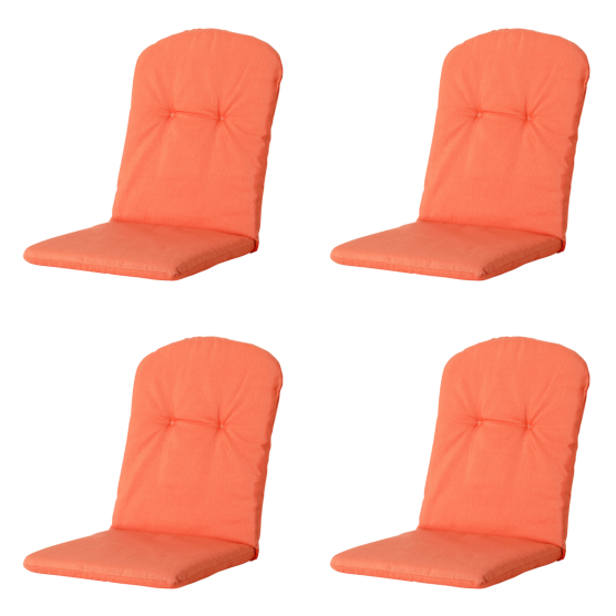 Madison Panama Flammenorange Schalensitzkissen - 4er-Set