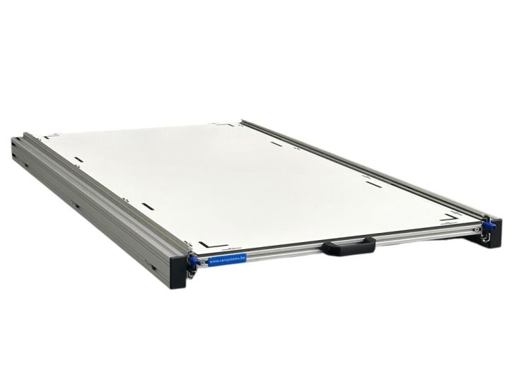 Aluminium 120x60cm Heckauszug mit 9mm Global-Volkern-Deckplatte