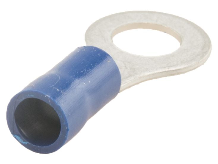 Ringkabelschuh blau Set mit 10 Stück - 6,4 MM