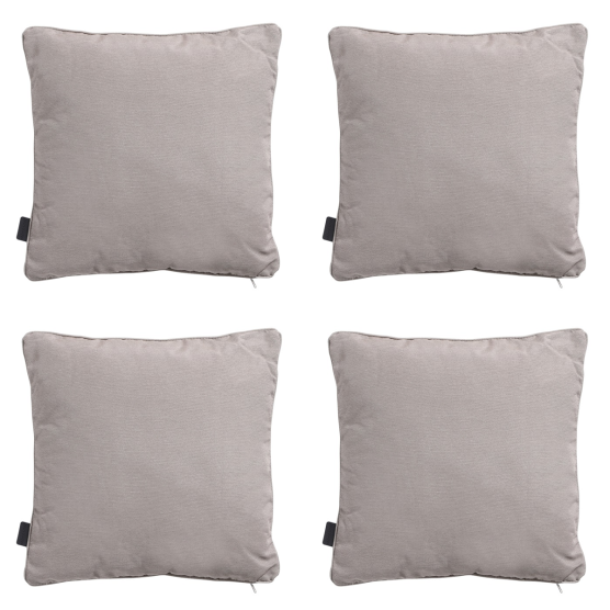 Madison Panama Taupe Dekokissen - 4er Set