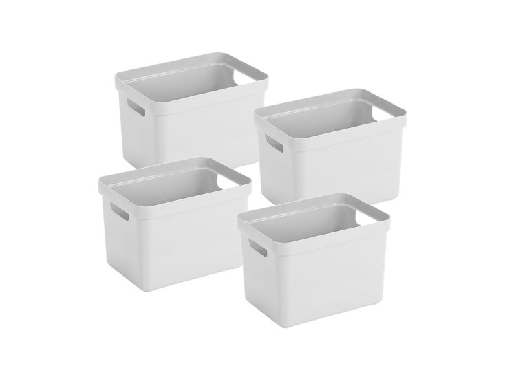 Sunware Sigma home 4er-Set 18L Aufbewahrungsbox - weiß