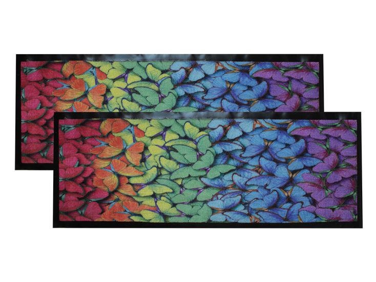 Jacks Door Vlinder 45 x 125 cm Fußmatte - Set von 2