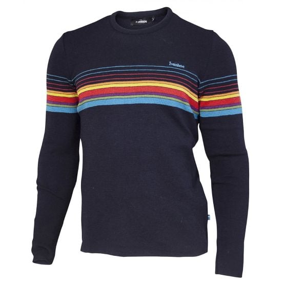 Ivanhoe Retro-Hang Loose Navy Herren Wollpullover