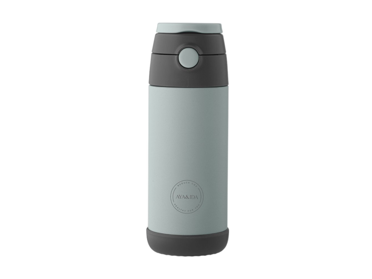 AYA&IDA 350 ml Kinder Thermosflasche mit Strohhalm - Mint Green