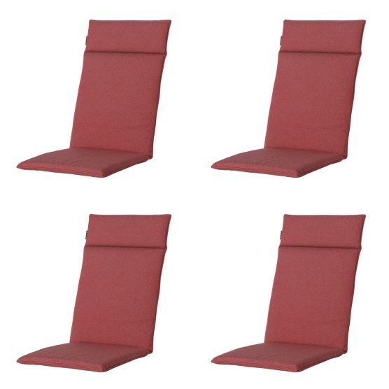 Madison Manchester rote Gartenstuhlkissen - 4er-Set
