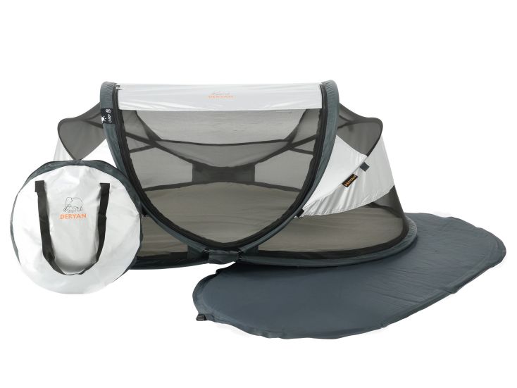Deryan Baby Luxe Campingbett - Silver