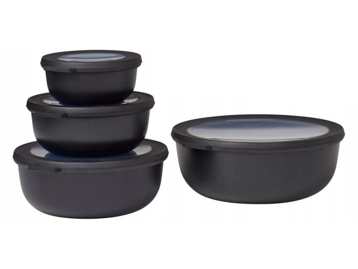 Mepal Cirqula 4er-Set runder Frischhaltedosen - Black