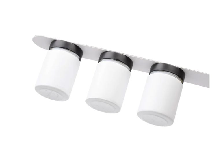 Silwy 3 weiße Magnet-Feinkostgläser mit weißem Leiste - 192 ml