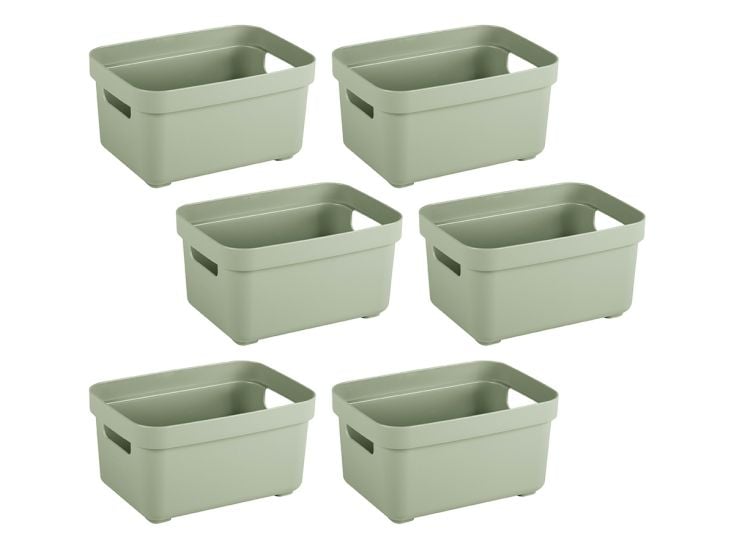 Sunware Sigma Home 2,5 liter Set von 6 Lagerbox - Green