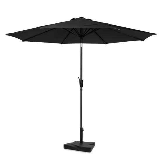 VONROC Premium Recanati Ø300 cm Sonnenschirm mit Fuß - Anthracite