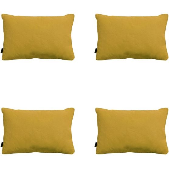 Dekokissen Madison Panama, Senfgelb – 4er-Set