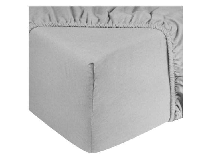 DoubleDry Flanel 140x200 cm spannbettlaken - hellgrau
