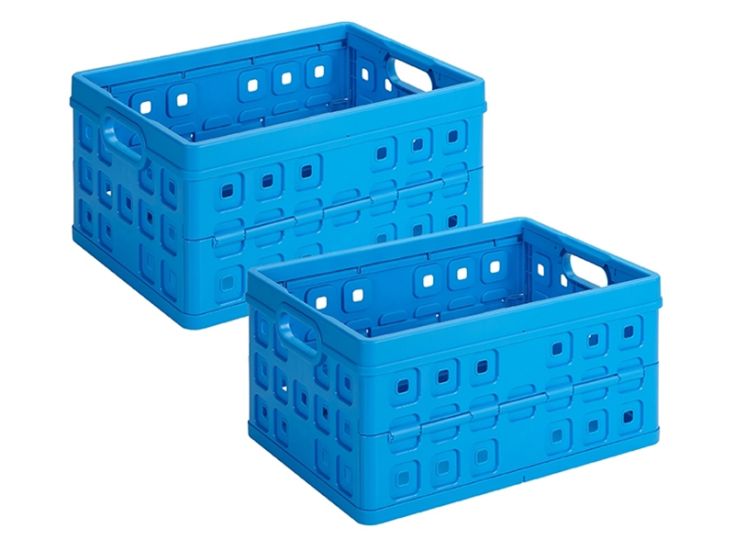 Sunware Square 32 Liter Set von 2 Klappboxen - Blue