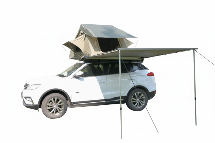 OutdoorU 250 cm Auto Markise mit Cover - Grey