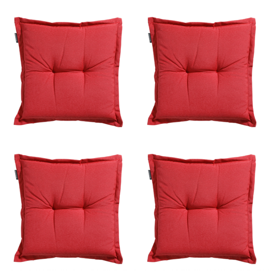Madison - Sitzkissen Panama ziegelrot - Ca. 50x50 cm - 4er-Set