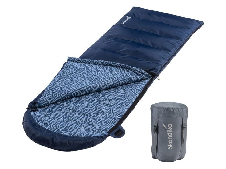 Skandika Dundee Flannel-L Schlafsack - Blue