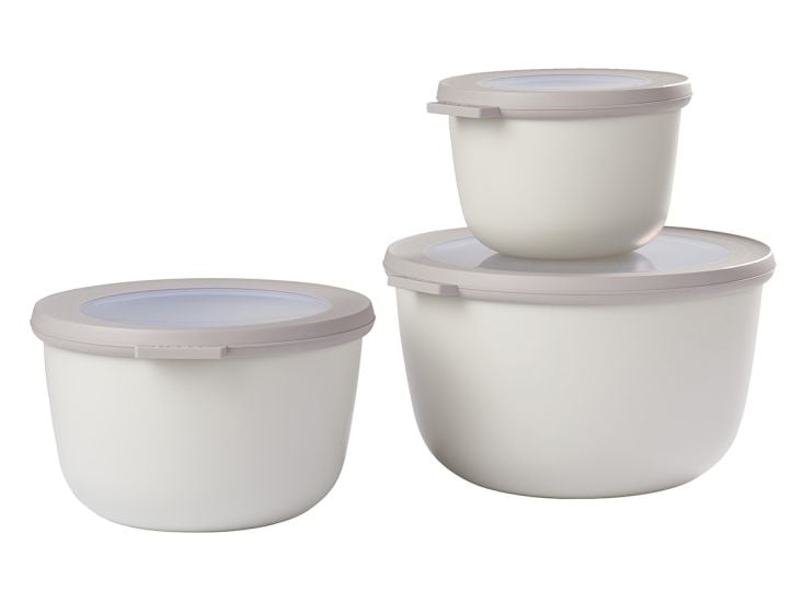 Mepal Cirqula 3-teilige Set runde XL Frischhaltedosen - White