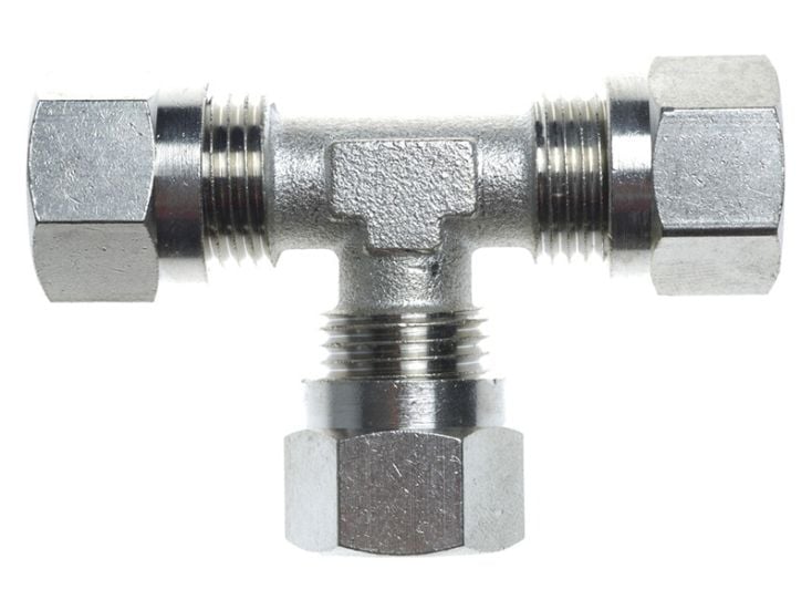 Gimeg Stahl T-Stück - 10 x 8 x 10 mm