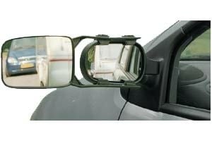 Wohnwagen- /Anhängerspiegel, 360x147 mm (schwarz) - BAUAKTIV