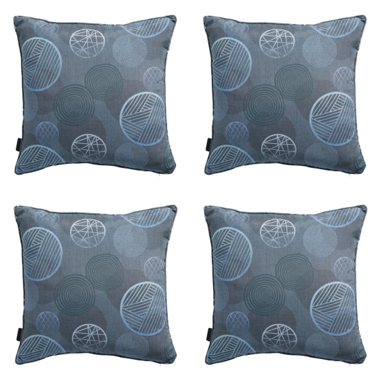 Dekokissen Madison Circle blau - 4er-Set
