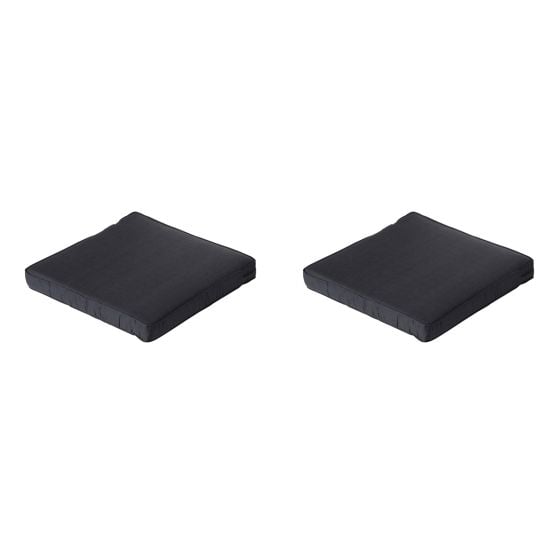 Madison Basic schwarzes Sitzkissen - 2er-Set