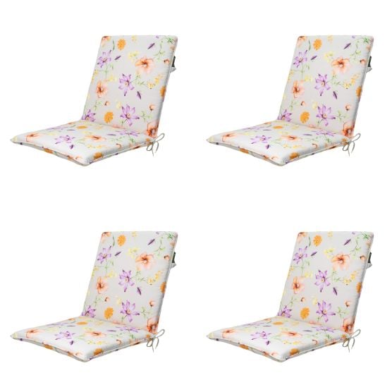 Stapelbare Stuhlkissen Madison Florina, lila, 4er-Set