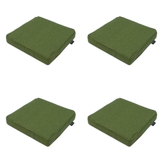 Madison Sitzkissen aus moosgrünem Canvas eco+ - 4er-Set