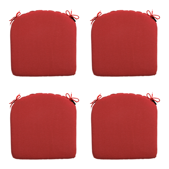 Madison Panama ziegelrotes Sitzkissen - 4er Set
