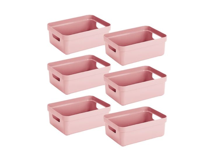 Sunware Sigma home 9 Liter Pink Aufbewahrungsbox - Set von 6