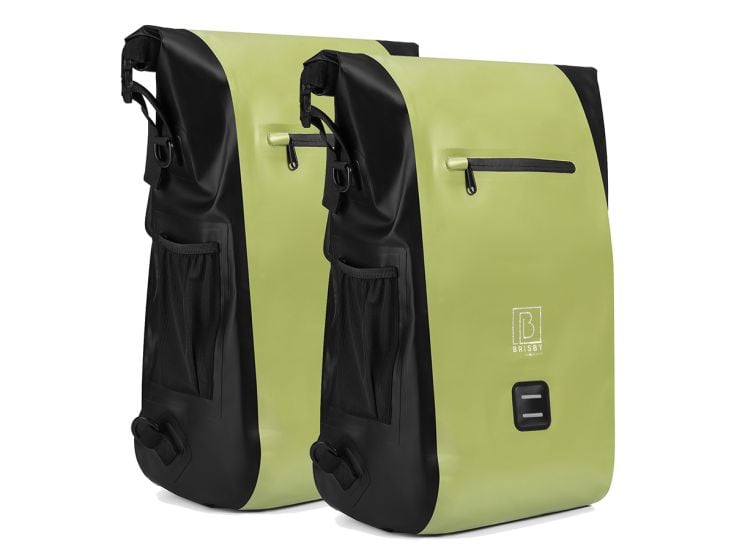 Brisby 3 in 1 wasserdichte rolltop Green Fahrradtasche - 2 Stück