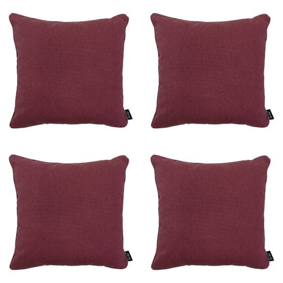 Madison Bordeaux Canvas Eco+ Dekokissen - 4er Set