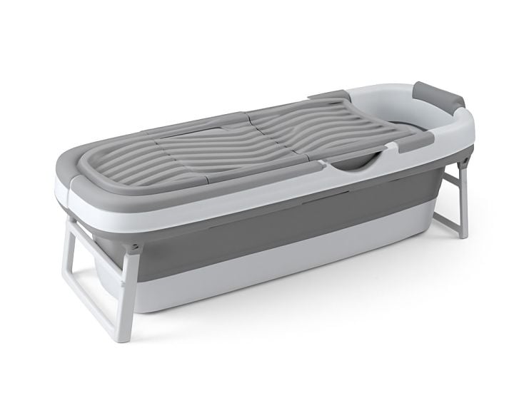 FlinQ Faltbare Badewanne - Grey/White