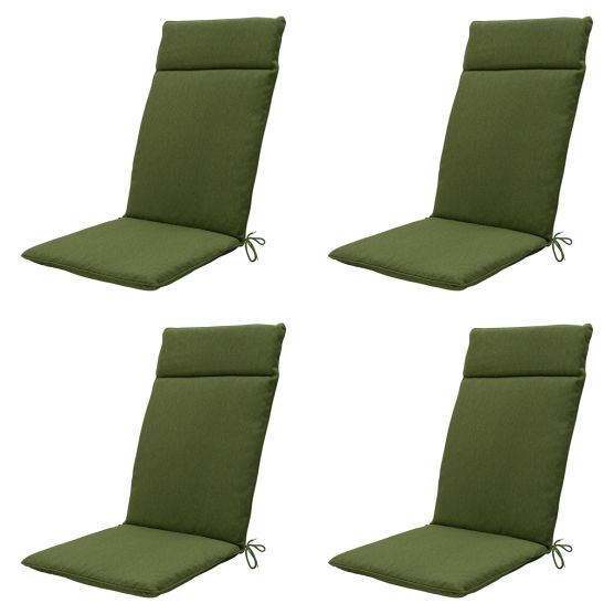 Madison Moosgrünes Canvas Eco+ Gartenstuhlkissen - 4er-Set