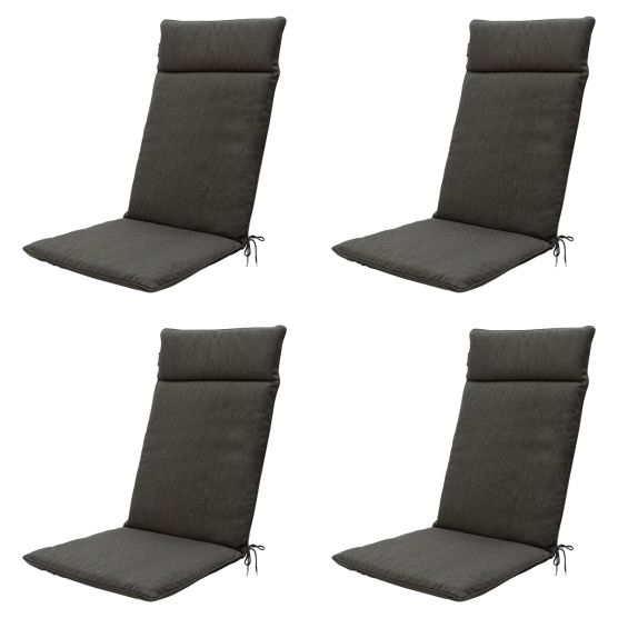 Madison Dark Canvas Eco+ Gartenstuhlkissen - 4er-Set